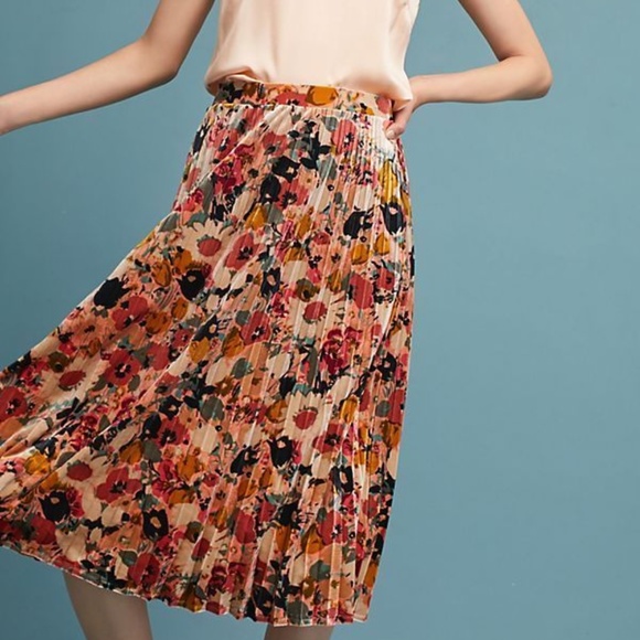 Anthropologie Dresses & Skirts - Anthropologie Maeve Floral Velvet Skirt new
